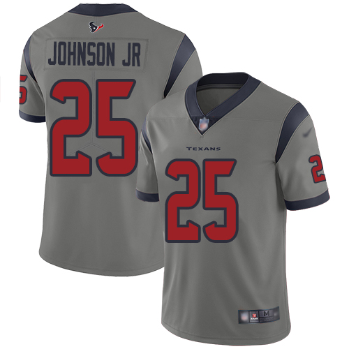 Houston Texans Limited Gray Men Duke Johnson Jr Jersey NFL Football #25 Inverted Legend